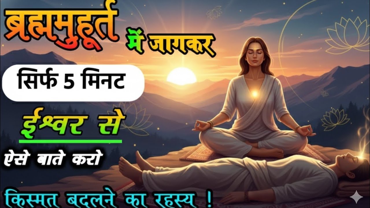 ब्रह्ममुहूर्त में जागकर सिर्फ 5 मिनट करें यह काम | ईश्वर से बात करने का रहस्य | किस्मत बदल जाएगी