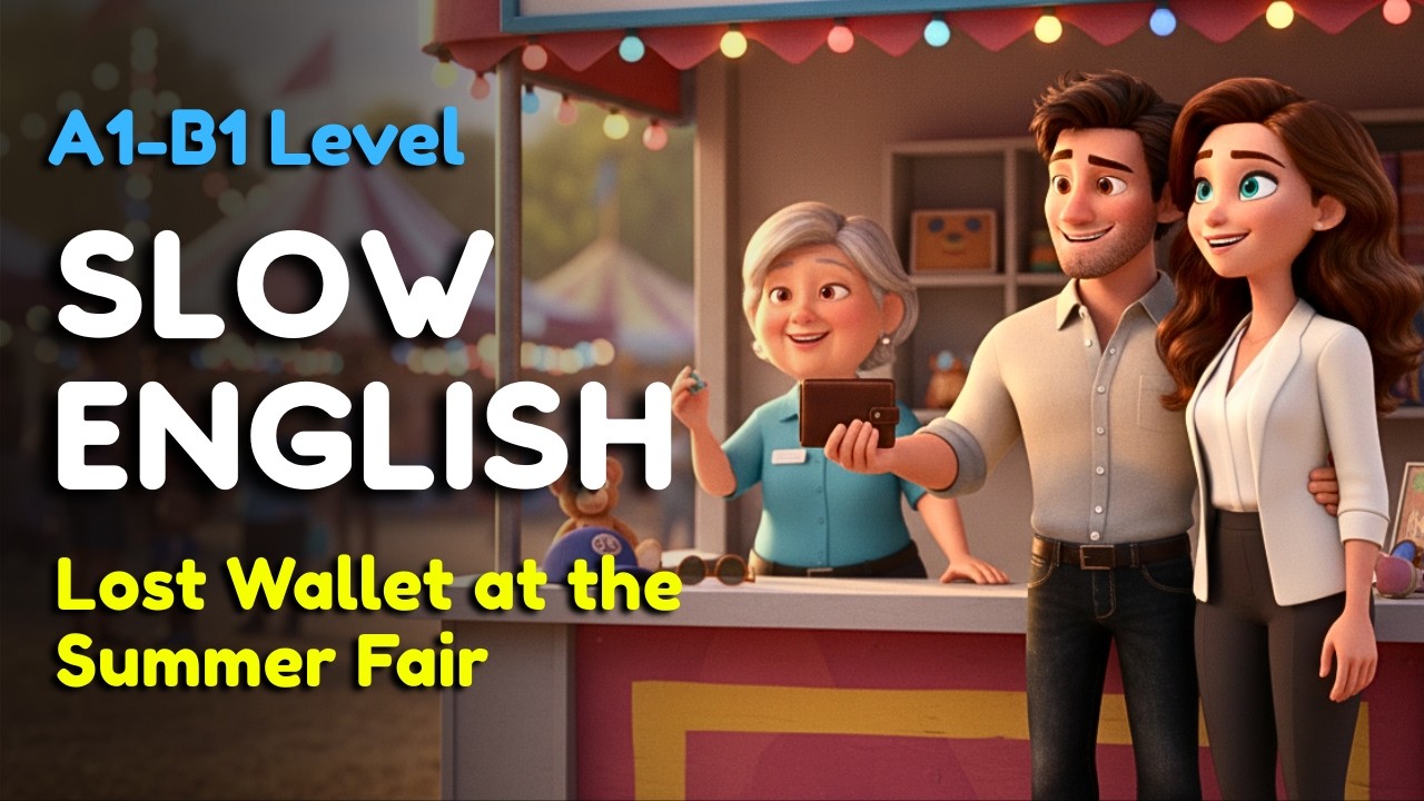 Lost Wallet at the Summer Fair | Easy English Listening for Beginners (A1–B1)