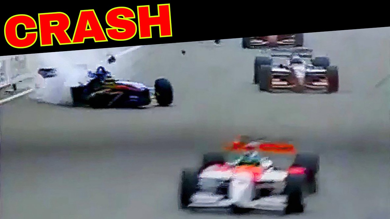 Cristiano da Matta Crashes Hard (1999 CART Detroit)