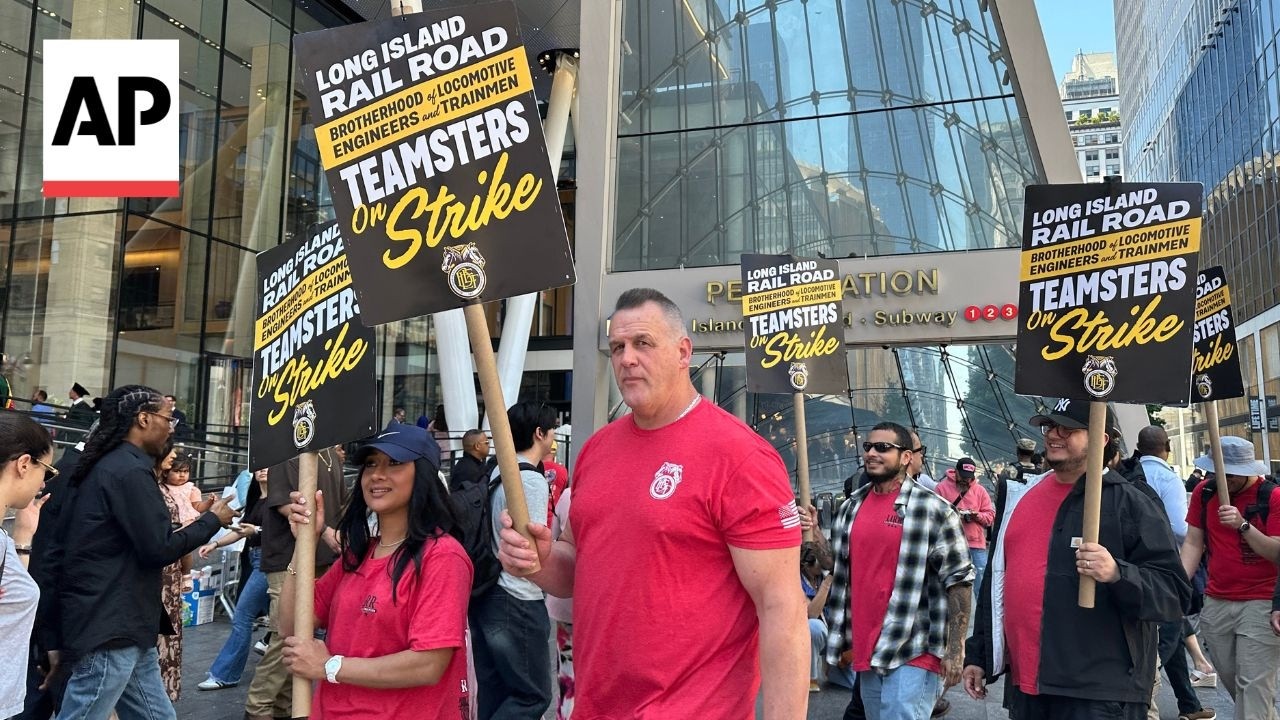 New York's Long Island Rail Road workers' strike shuts down commuter rail system