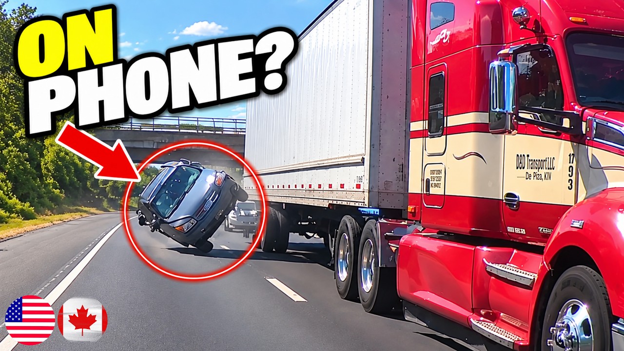 CAR HITS SEMI TRUCK & ROLLS OVER - 1043 | Driving Fails