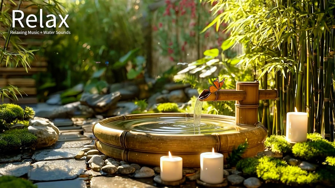 🌿 Piano with Bamboo Water Sounds for Insomnia at Night – Calm Your Soul and Drift Into Deep Sleep