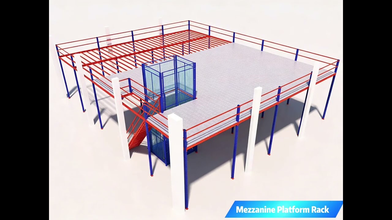 How does a mezzanine warehouse system go from 3D design to real installation?