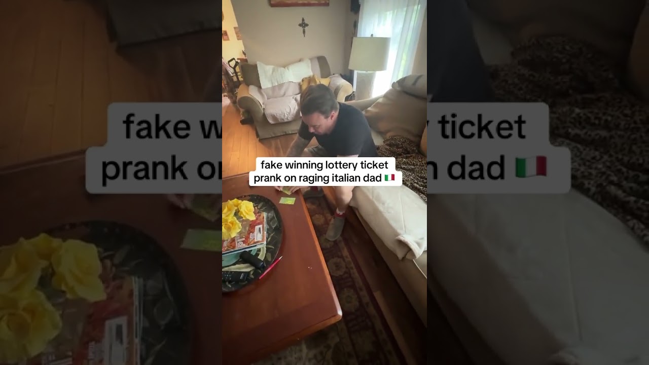 Fake winning lottery ticket prank 😂😂