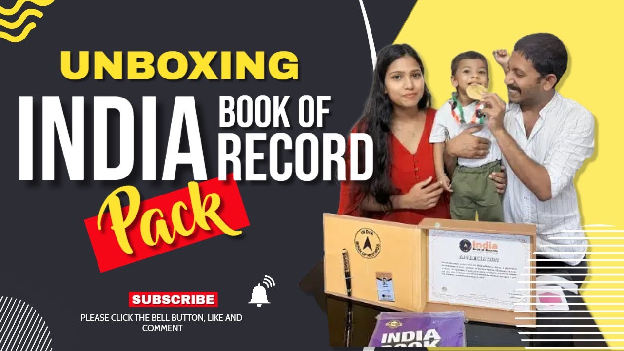 Unboxing india book of record pack🏅