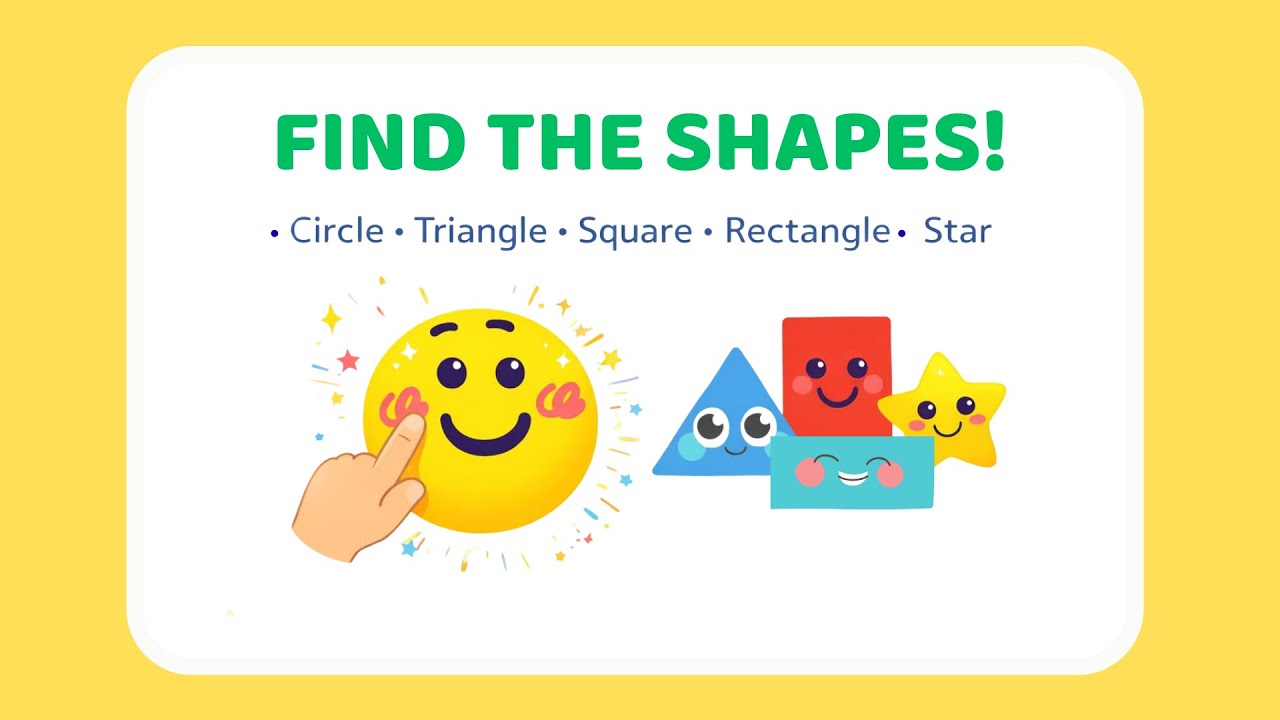Find the Shapes | Circle, Triangle, Square, Rectangle, Star | Kovavaa Kids