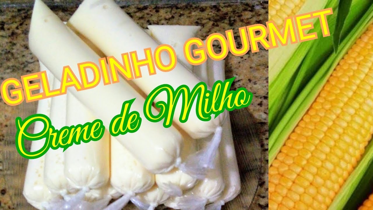 GELADINHO GOURMET CREME DE MILHO VERDE, SACOLÉ DE MILHO VERDE