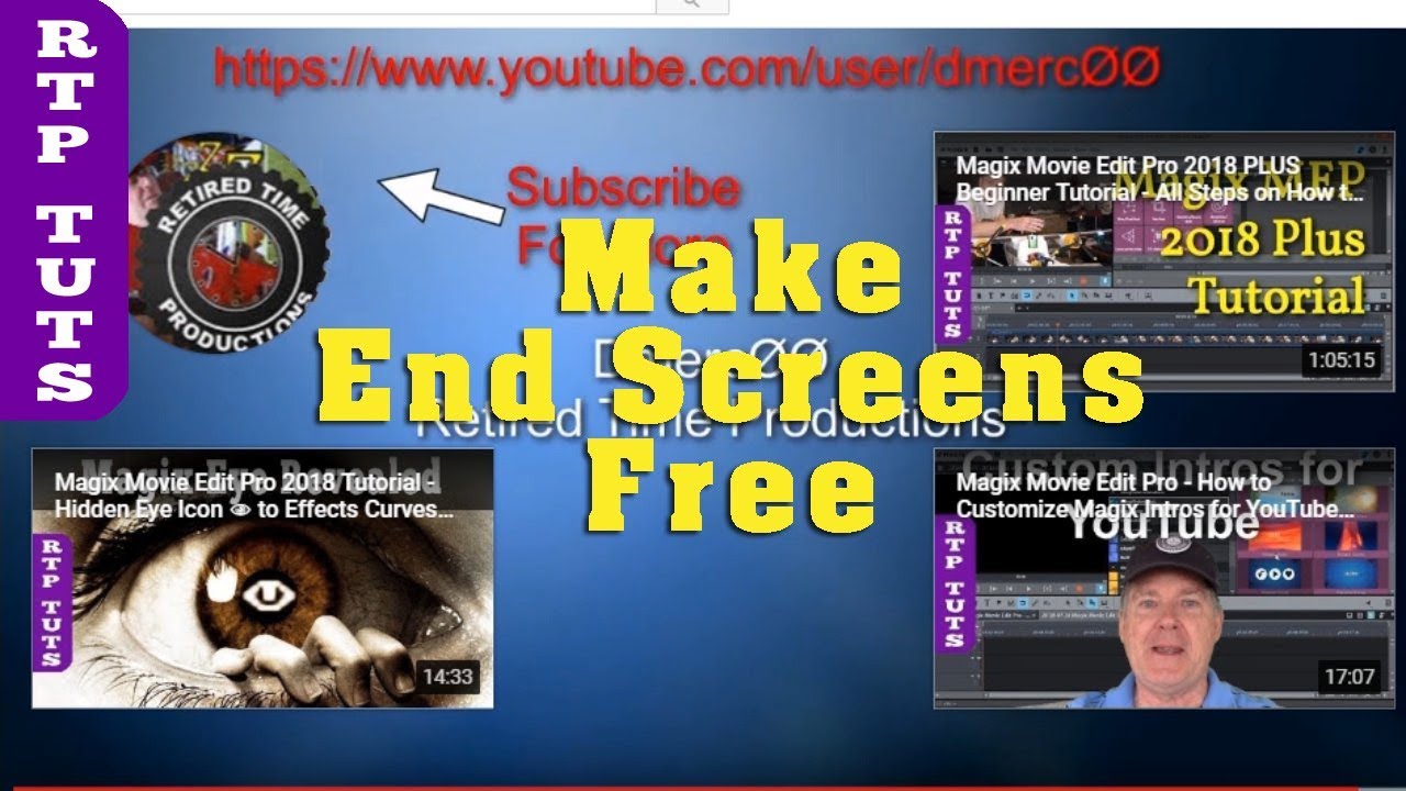 Magix Movie Edit 2019 - How to Make an End Screen Template for YouTube for Free