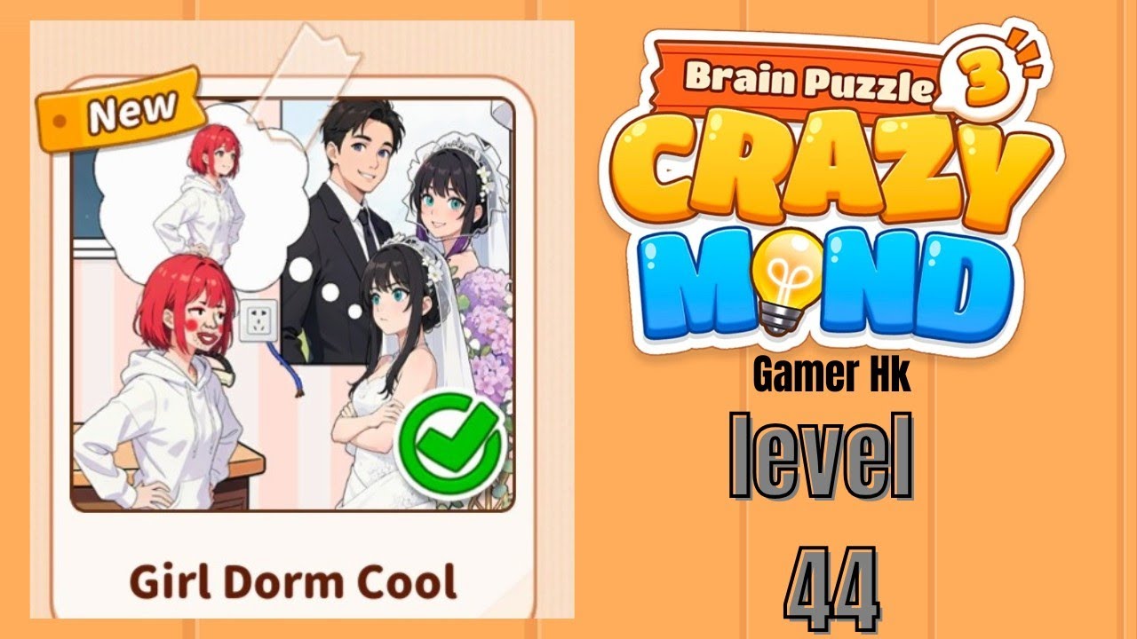 Brain puzzle 3 crazy mind level 44 Girl Dorm Cool Walkthrough Solution 