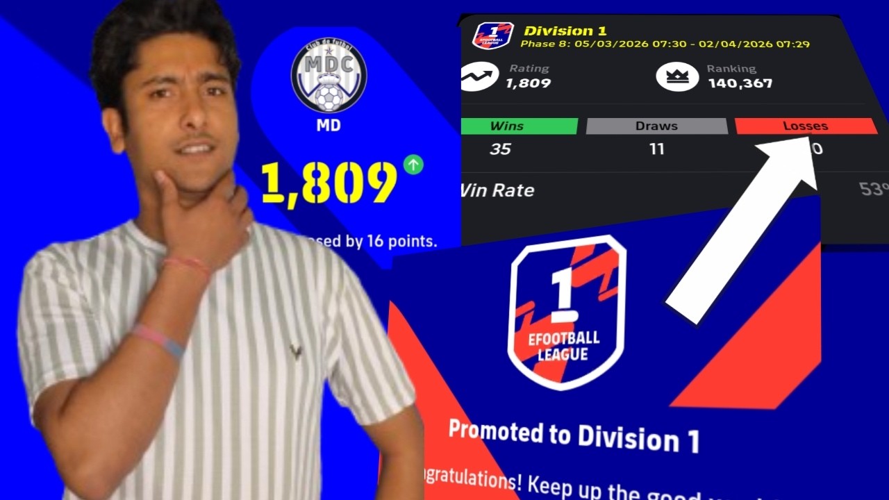 Finally I Reached DIVISION 1🔥😮 #efootball
