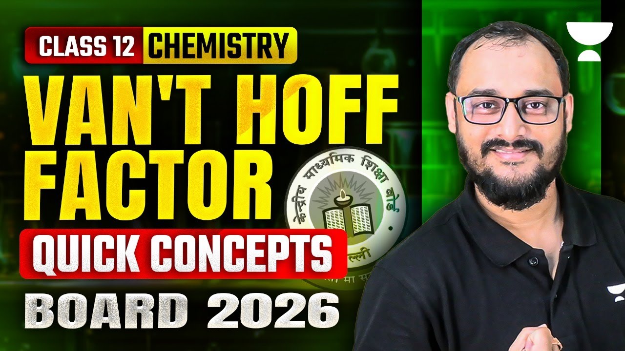 van't hoff factor Quick Concept | class 12th chemistry | Boards 2026 | By Akash Sir