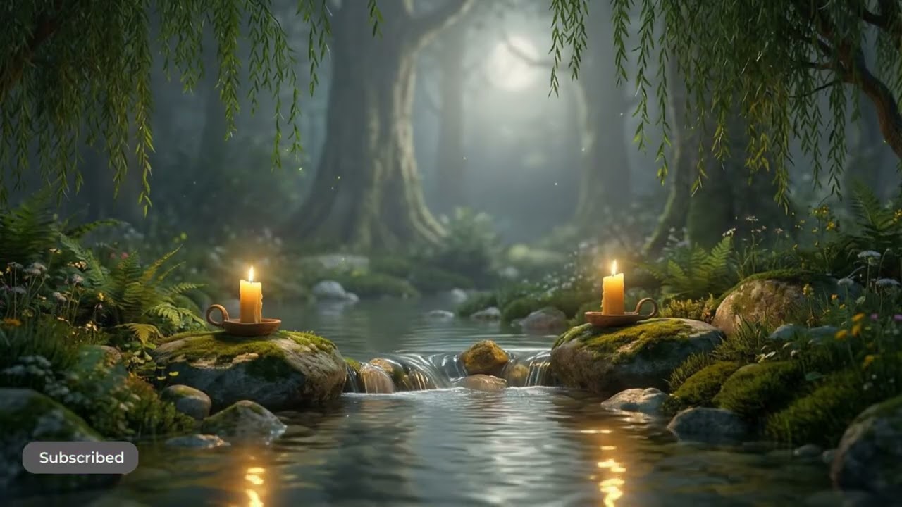 Peaceful River Flow with Gentle Piano 🎹 Deep Relaxation, Anxiety Relief & Night Meditation,Sleep