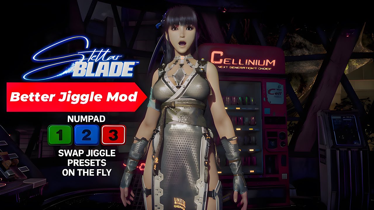 Stellar Blade: Better Jiggle Mod  v1.1 &ndash; Switch Jiggle Styles with Numpad 1&ndash;6