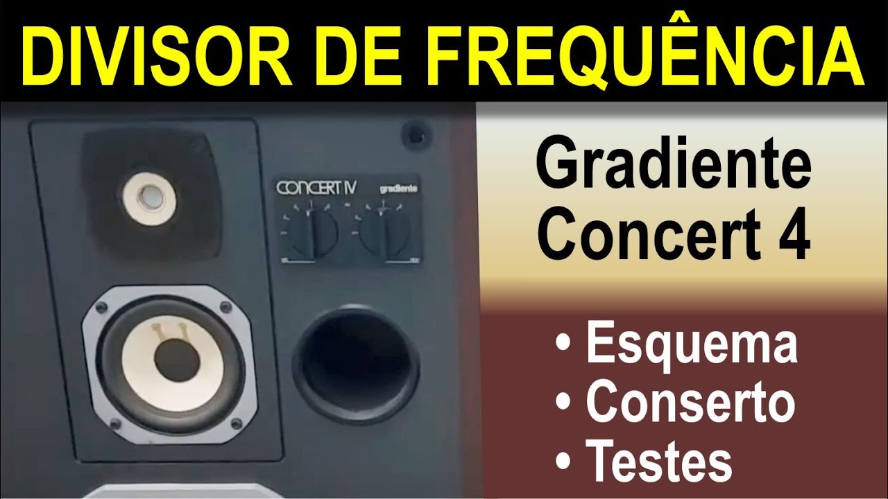 Divisor de frequência das caixas Gradiente Concert 4 - Esquema, conserto e testes