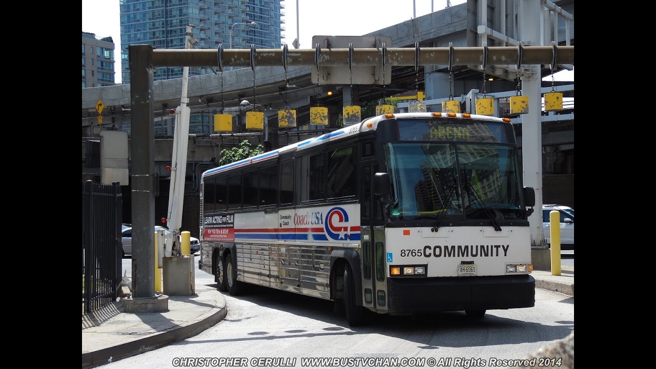 NEW JERSEY BUS EVENING RUSH PARADE AT PABT PORT AUTHORITY BUS TERMINAL PART 1