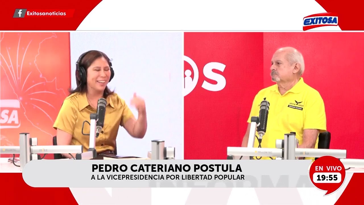 Entrevista en Exitosa TV a Pedro Cateriano, Jefe del Plan de Gobierno de Libertad Popular.