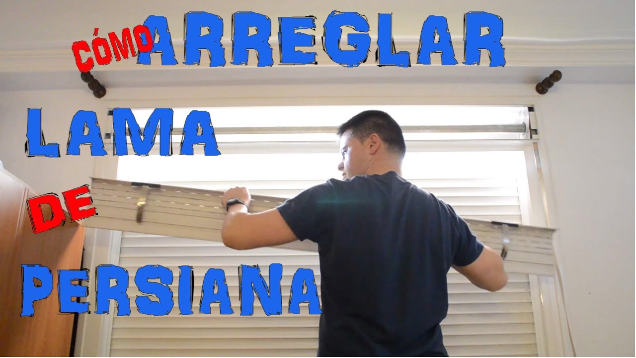 Arreglo lama de persiana. Slat blind repair.