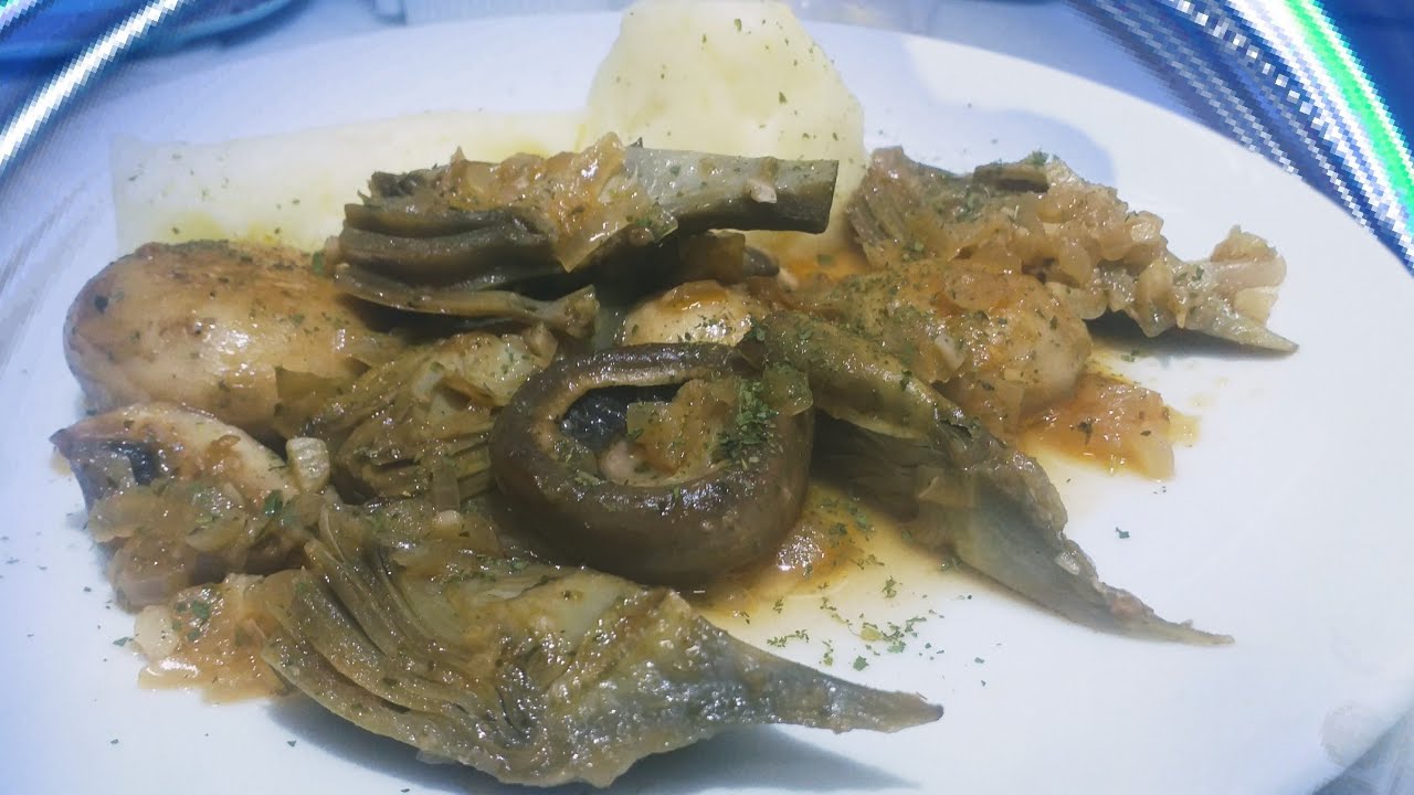 Alcachofas con Champiñones