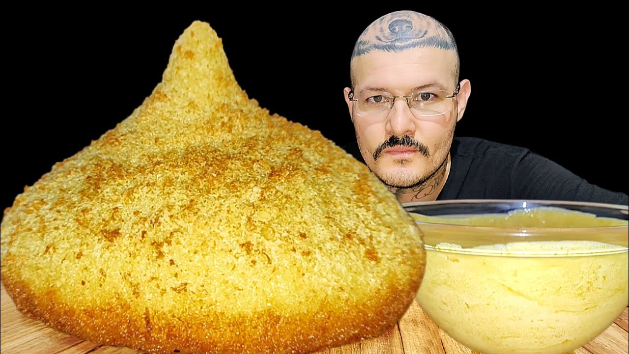#570 ASMR COMIDA | COXINHA GIGANTE DE FRANGO COM CREAM CHEESE.
