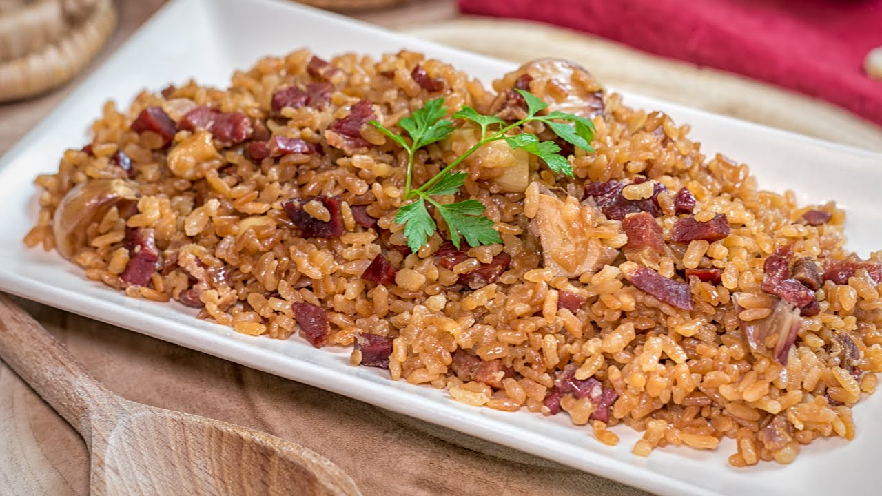 ARROZ con jamón con pocos ingredientes y espectacular
