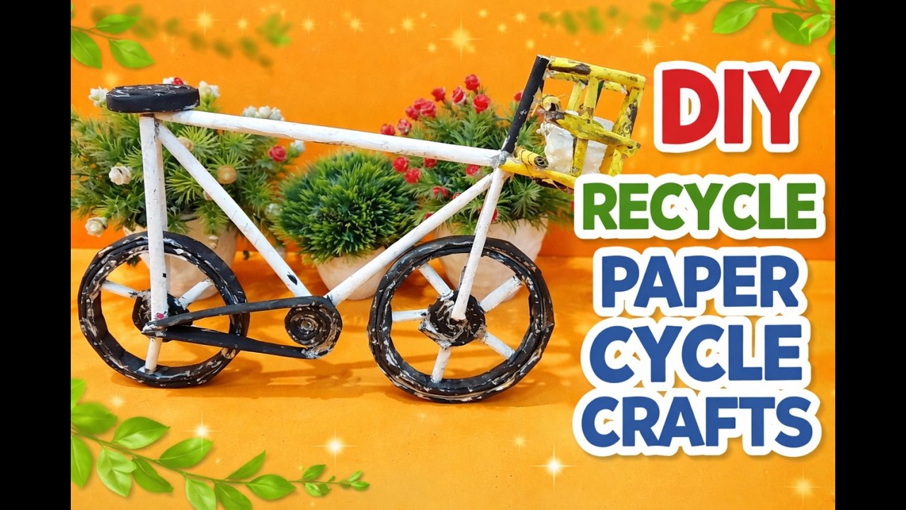 DIY Paper Cycle | Newspaper Craft Idea – पुराने अख़बार से साइकिल बनाने का आसान तरीका 🚲 #craft #diy