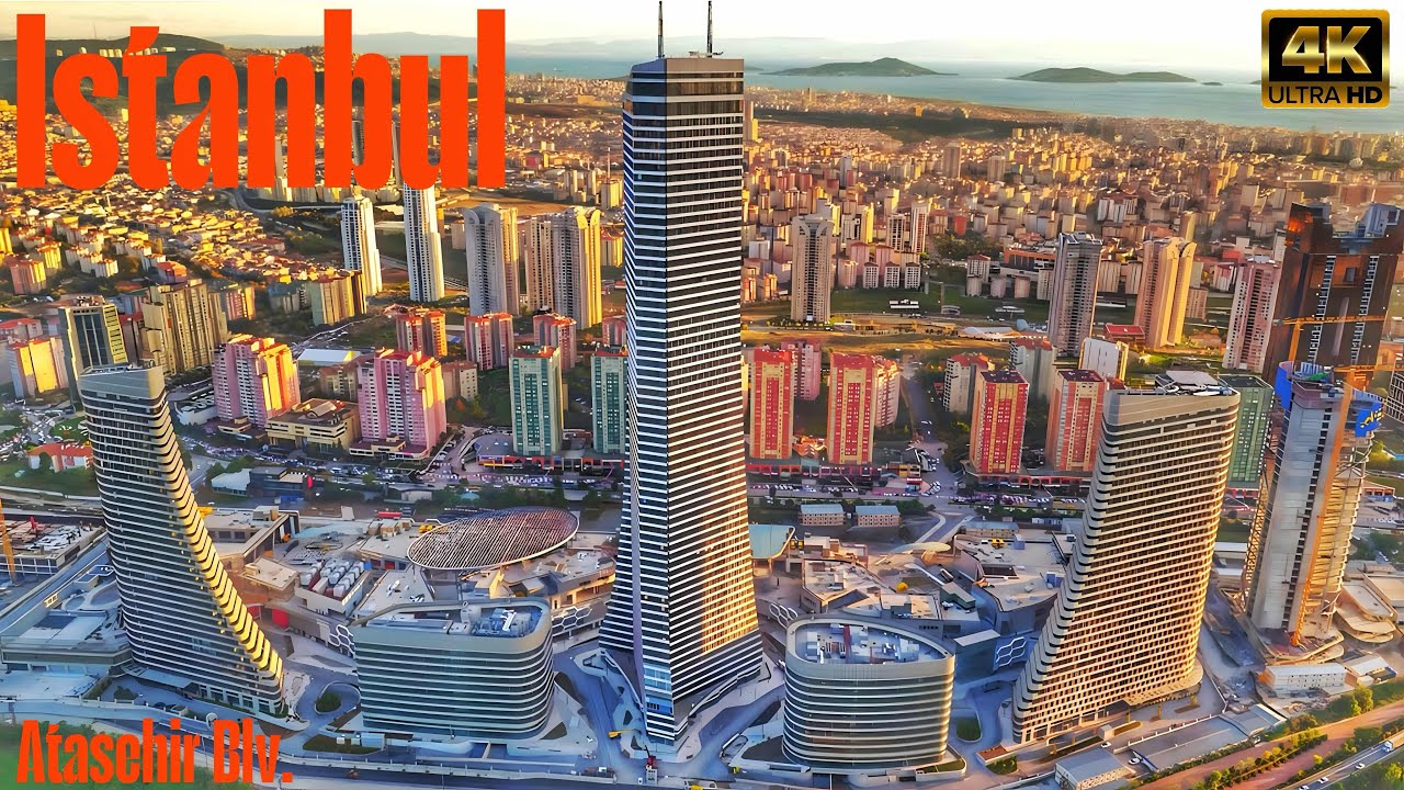 🇹🇷Istanbul, Türkiye | Walking Tour Atasehir Blv. | Walking Tour | Walking | 4k Ultra HD/60fps