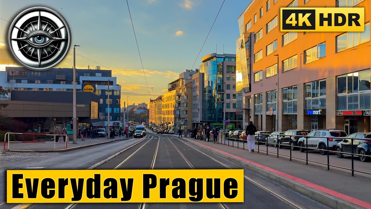 Non-Touristy Prague | Vysočany District Exploring Walking Tour 🇨🇿  4K HDR ASMR