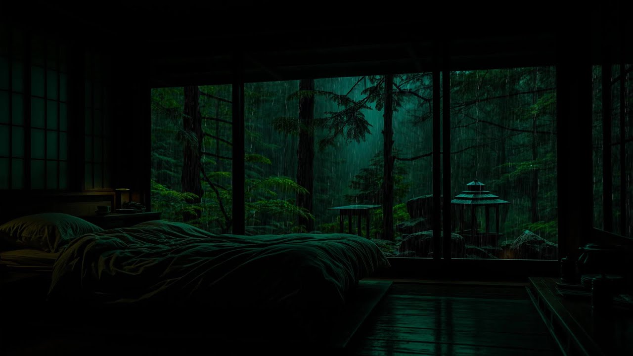 Forest Rain at Night for Deep Sleep, Relaxation, Stress Relief, Meditation and Focus Sounds