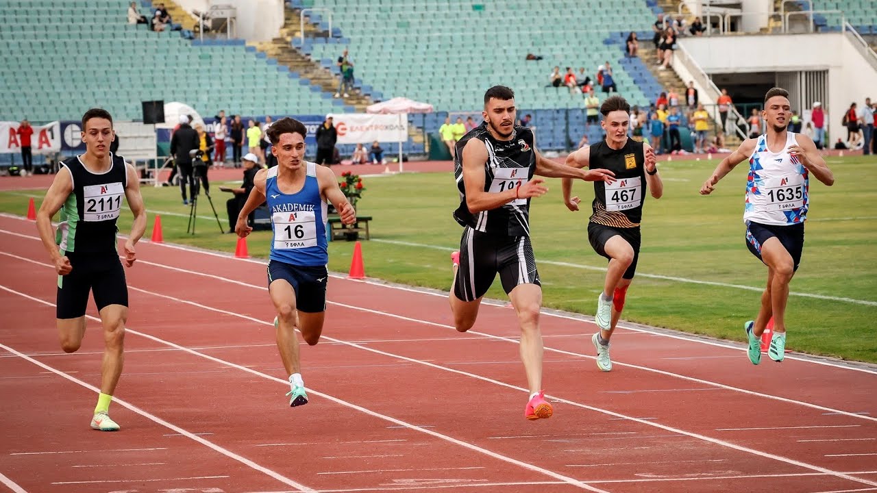 100m Men, FINAL, National U18 Championships 2023, Sofia BUL