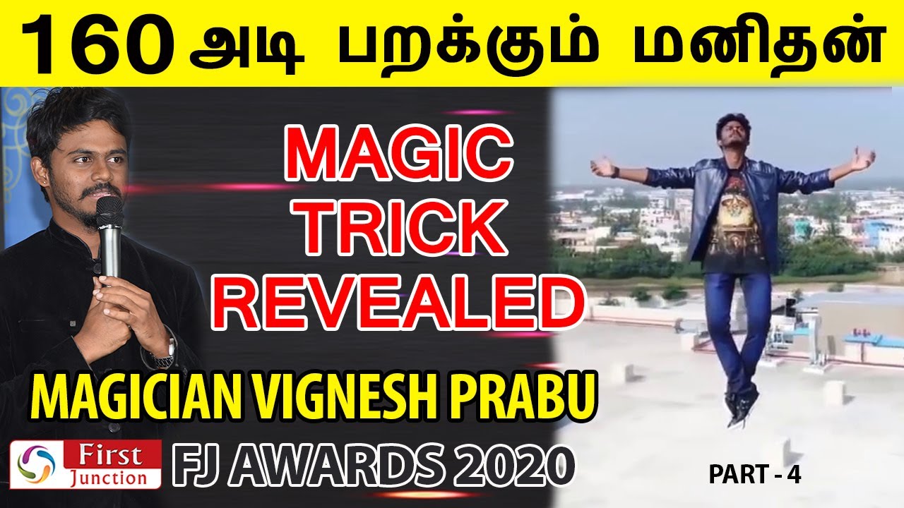 160 Feet Flying Man Magician Vignesh Prabhu | Magic | Super Talents FJ Awards 2020 | First Junction