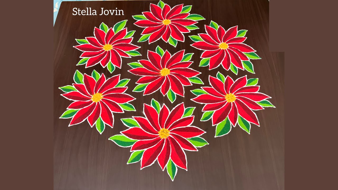 21 x 11 dots | Margazhi Special Rangoli | Margazhi kolam @RangolibyStellaJovin