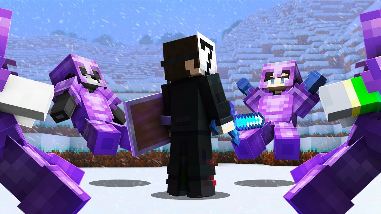 Minecraft Speedrunner VS 4 NETHERITE Juggernauts