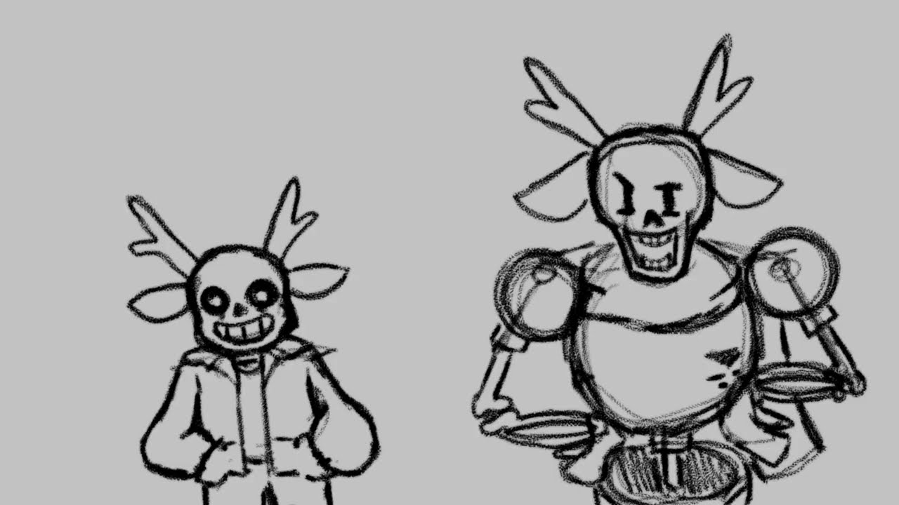 С праздником, Санс и Папирус (анимационный ролик по Deltarune)