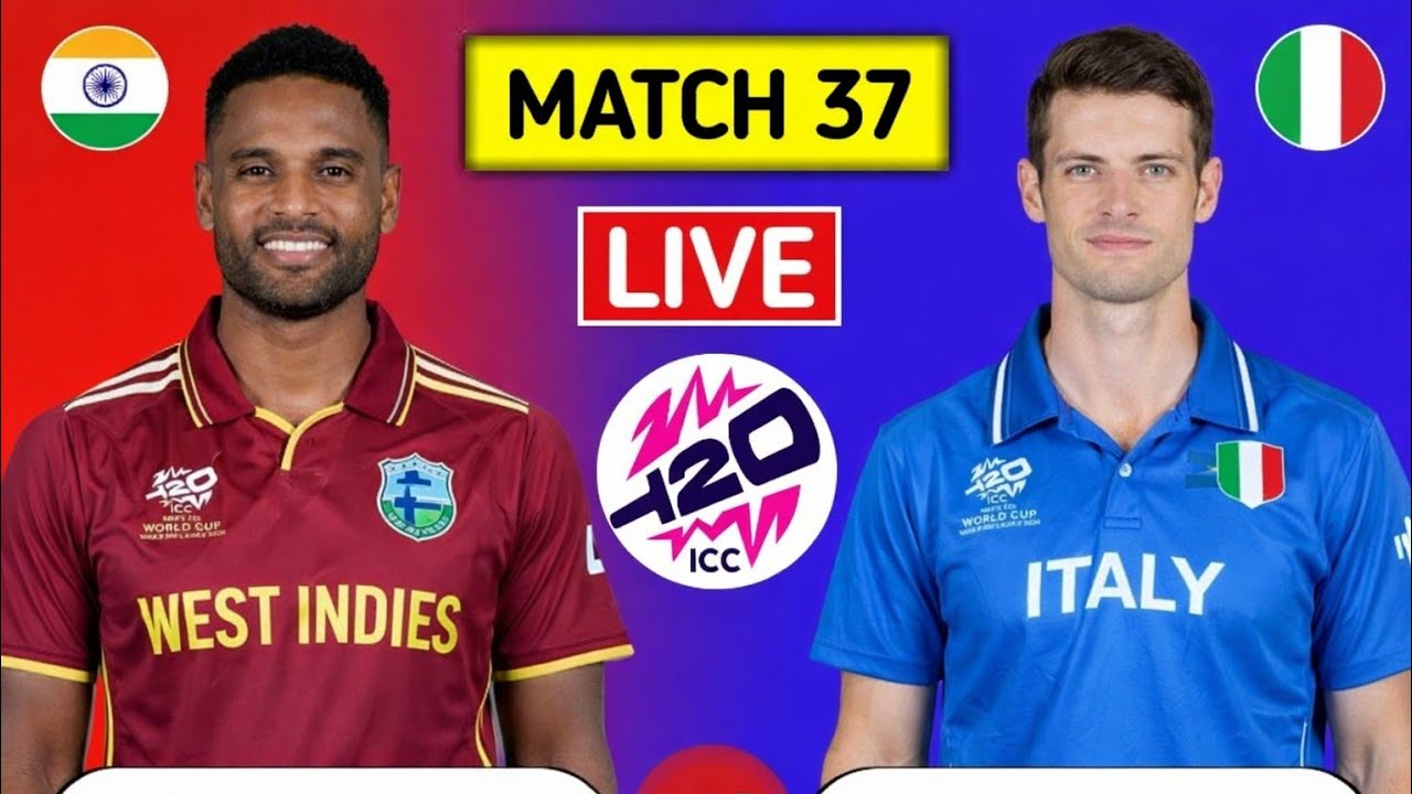 West Indies vs Italy Live Score | Match 37 | Cricket World Cup Live Updates & AI Commentary