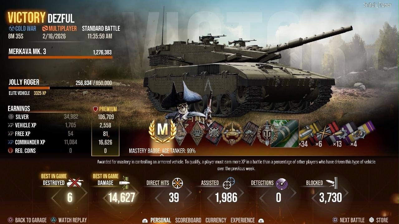 World of Tanks - Merkava MK. 3 - 14.6K Damage - MVP