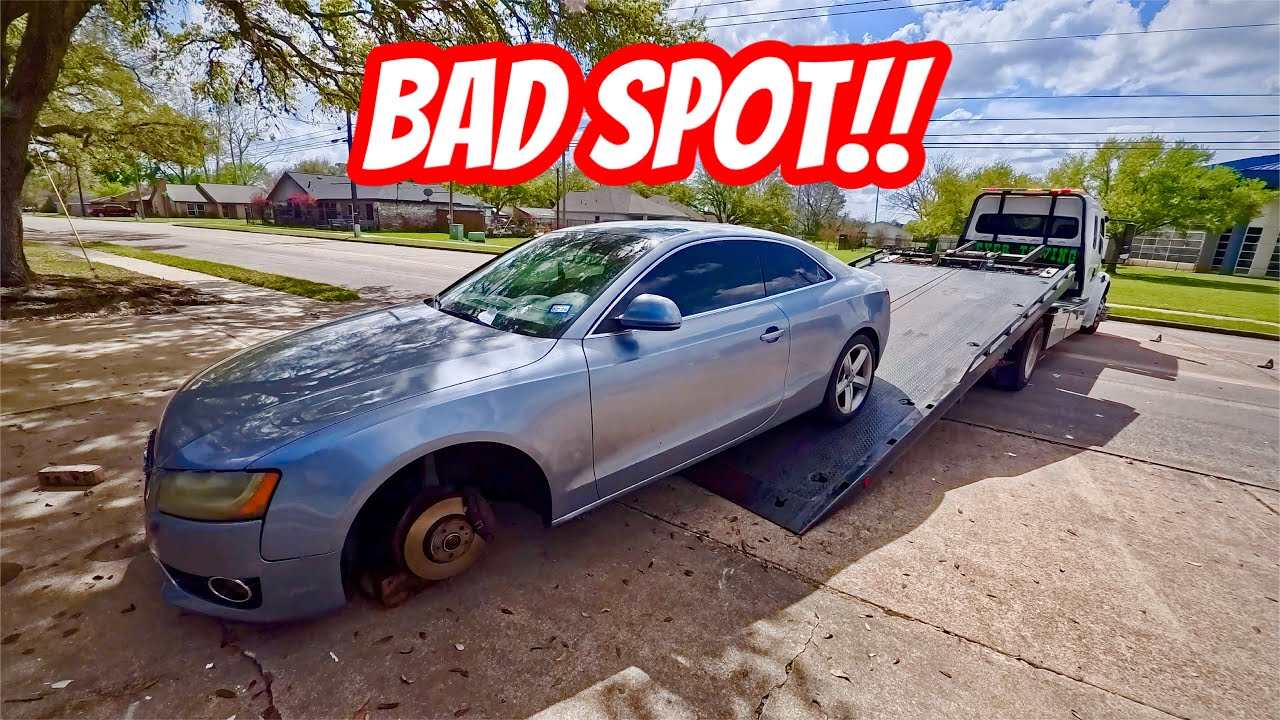 I Had to Block the Road to Load This Wheel-Less Audi!!