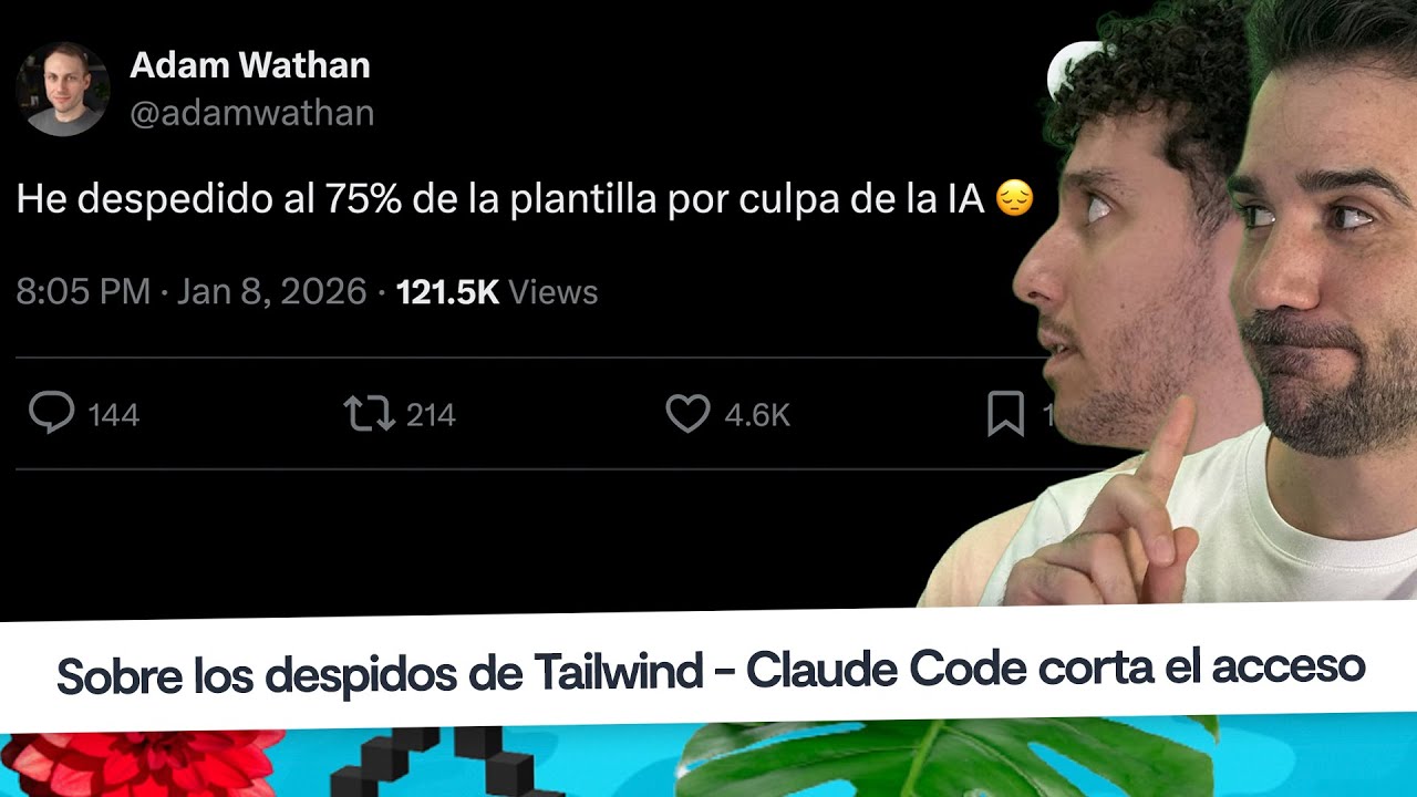 Noticias programación: Despidos en Tailwind por culpa de la IA, Claude Code ≻ OpenCode #CaféCodely