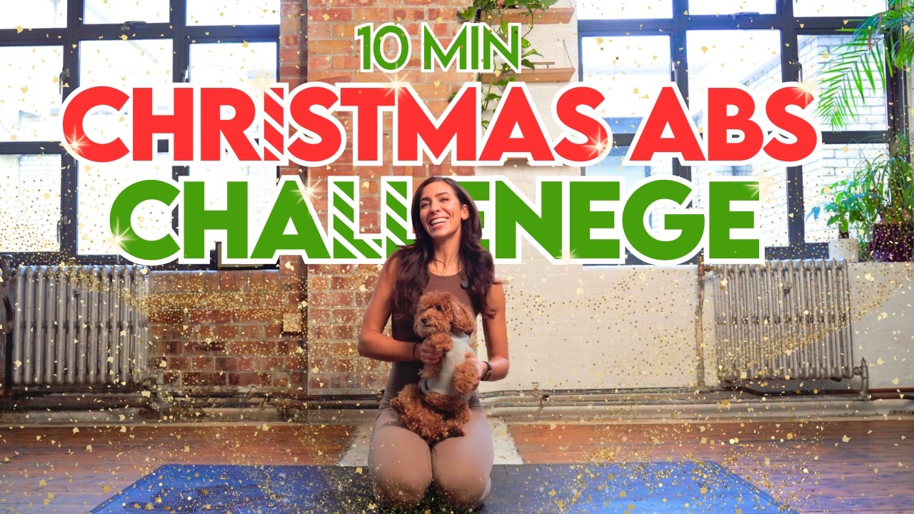 10 Min Festive Pilates Abs Challenge 🎄 | No Equipment | Lilly Sabri