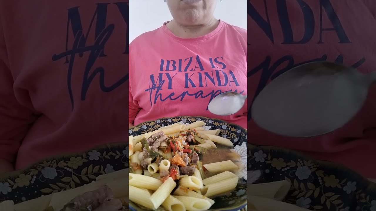 MUKBANG/АСМР Макароны с Овощами 