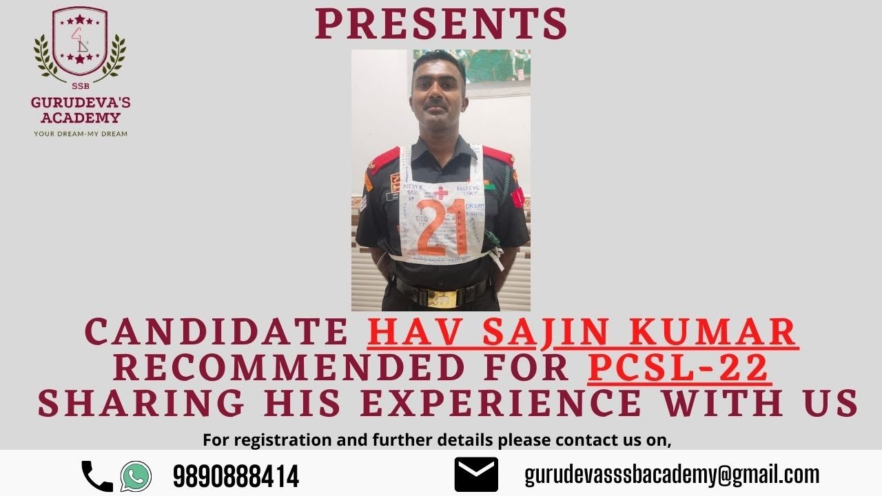 SCO Candidate Sharing their Experience with us at Gurudeva&rsquo;s SSB Academy |ARMY |AIRFORCE | NAVY