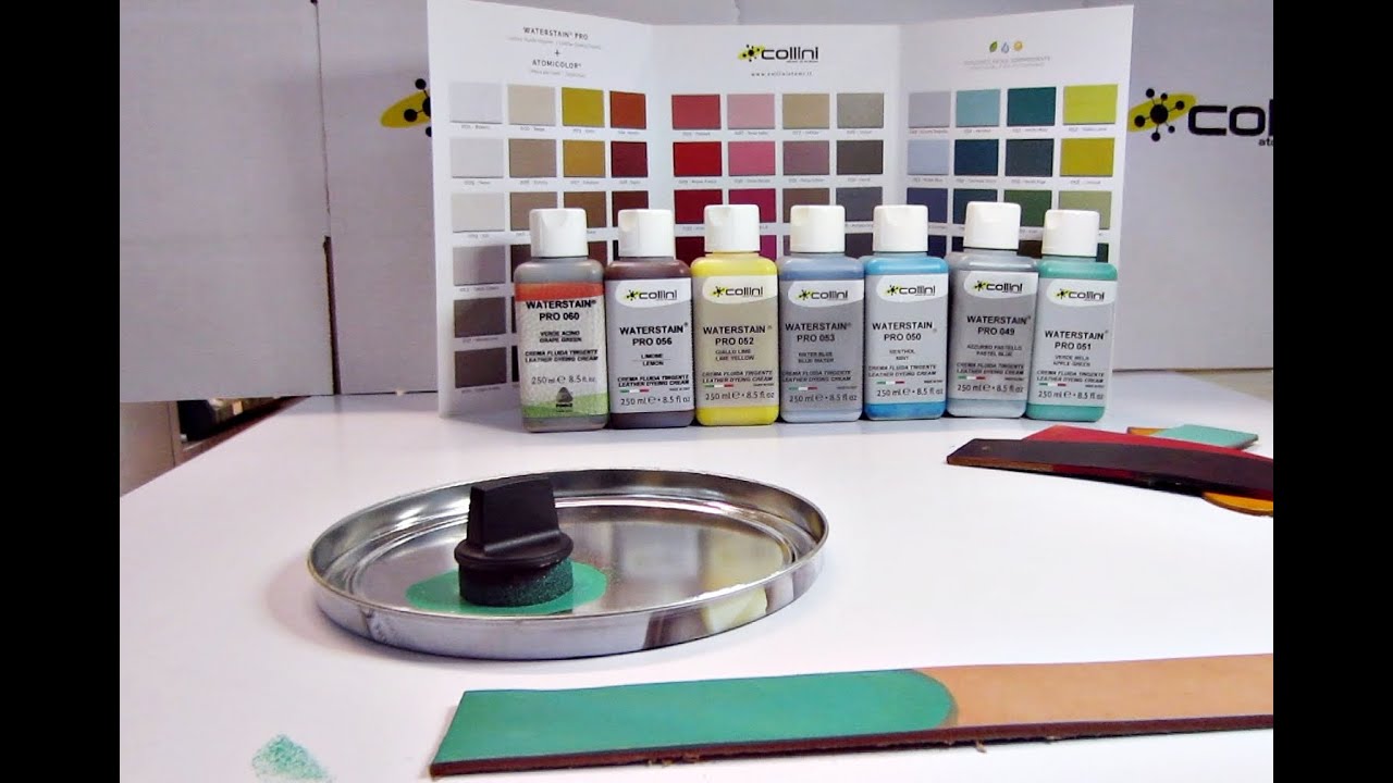 Tintura per pellami WATERSTAIN PRO - Come applicare colori chiari con pigmento senza anilina