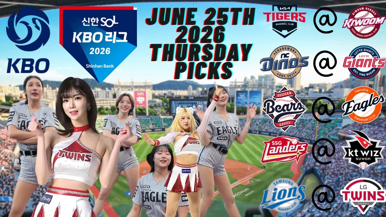 Прогнозы на KBO на четверг, 25 июня 2026 года