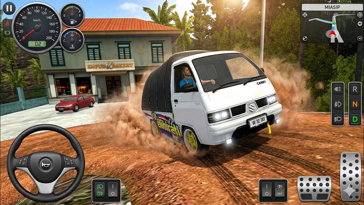 Maruti Suzuki Carry Futura Pickup 🛻 on Narrow Forest Hill Road Drive 😱 | BUSSID Gameplay 