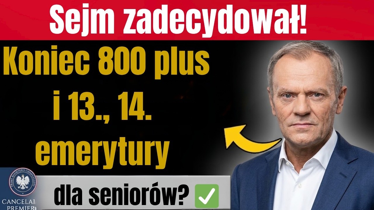 Sejm zadecydował! Koniec 800 plus i 13., 14. emerytury dla senior&oacute;w? ✅