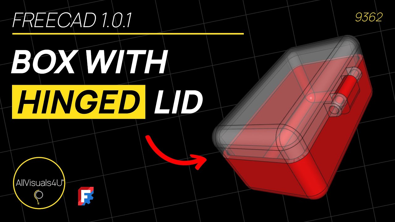 🧰 FreeCAD Коробка с шарниром - FreeCAD 1.0.1 - FreeCAD Корпус - FreeCAD Деталь Проектирование