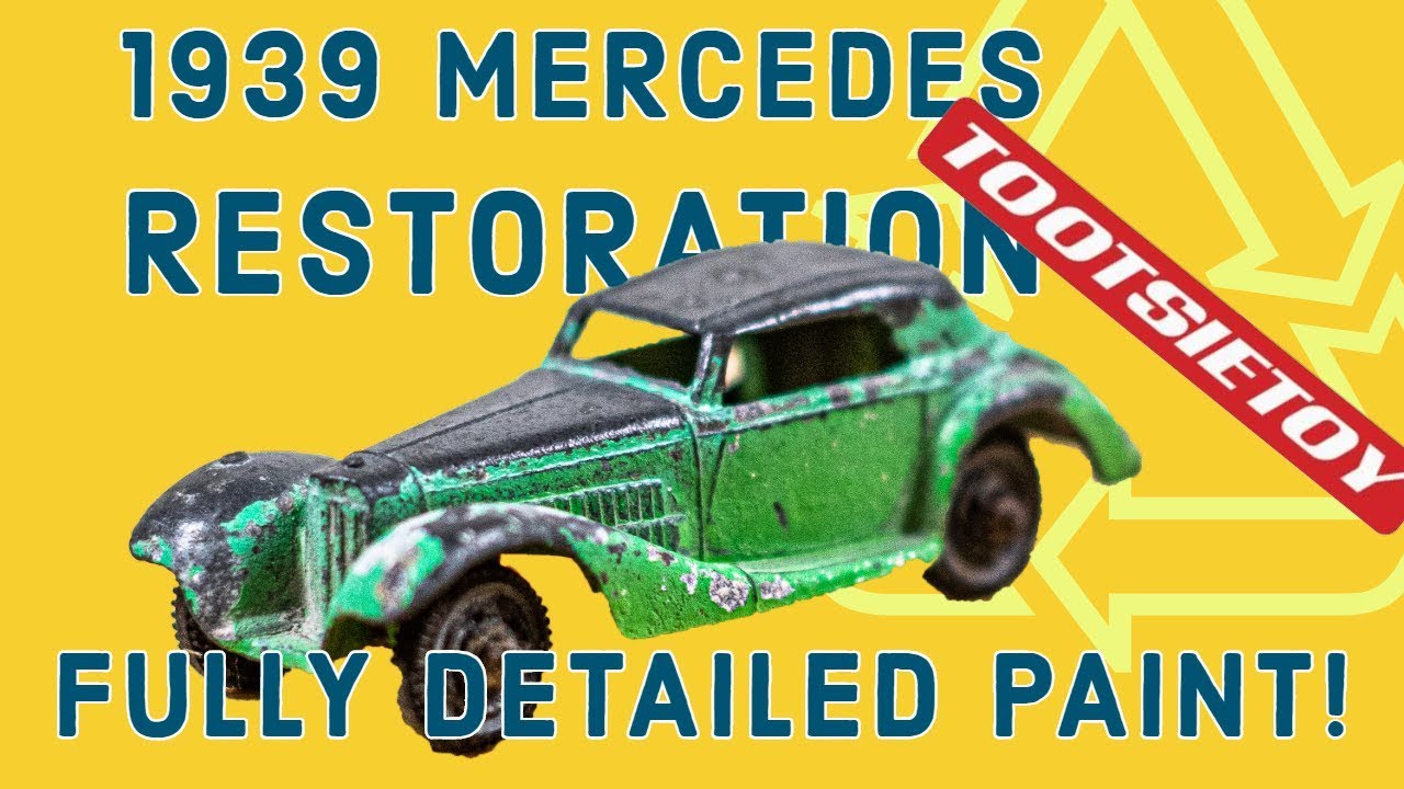 1939 Mercedes Tootsietoy Restoration - Detailed Paint, New Axles