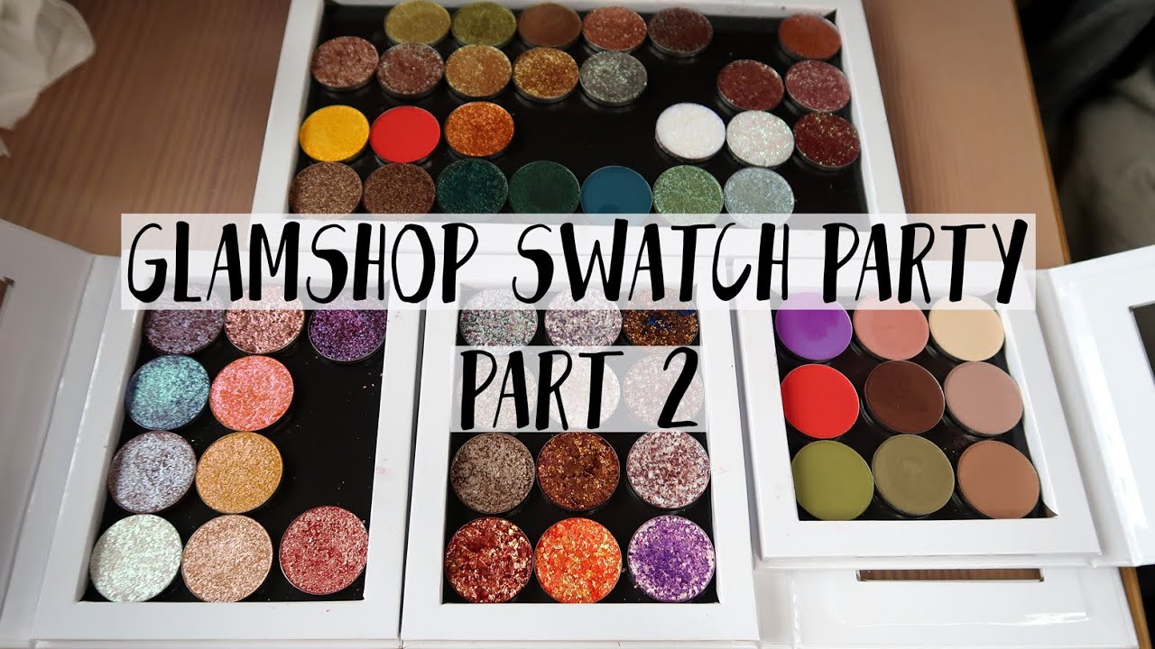 New glamshop eyeshadow swatches - swatch party part 2