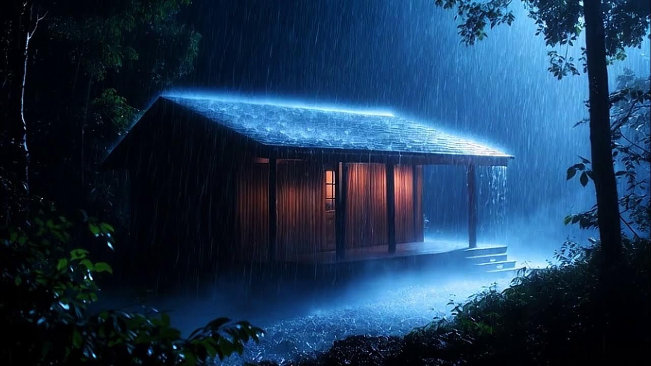 🔴 LIVE Cabin Rain Ambience 🌧️ Sleep Sounds for Deep Sleep