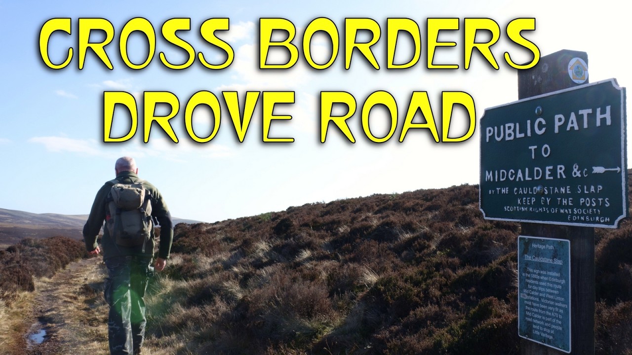 Hiking by Cauldstane Slap on the Cross Borders Drove Road to West Linton