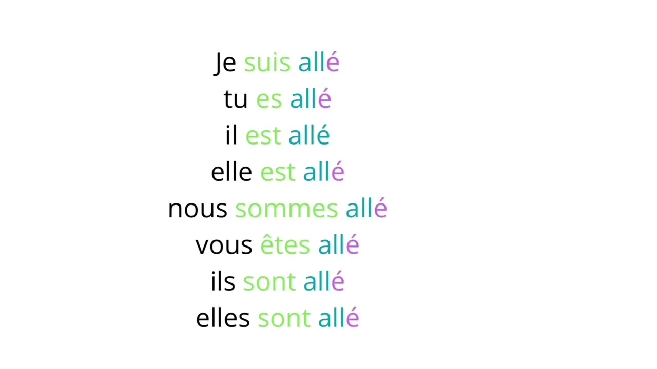 Le verbe aller au passé composé سنة خامسة إبتدائي 